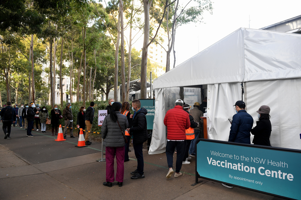 Vaccine hubs in Sydney