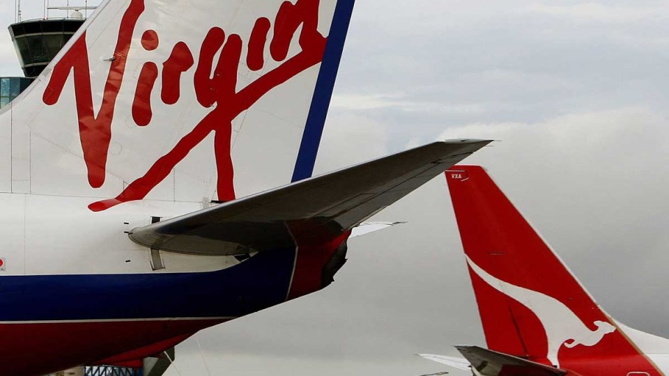 Qantas and Virgin Australia planes