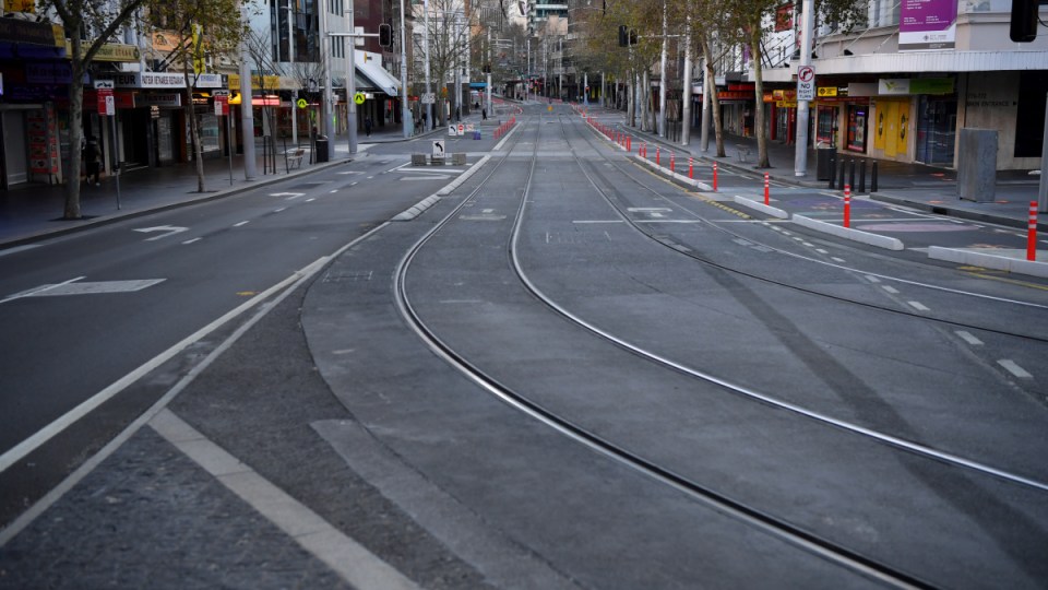 NSW lockdown george street empty sydney