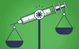 Vaccine Mandate Scale Weighing Options Concept