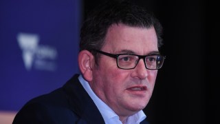 Victorian Premier Daniel Andrews addresses the media during a press conference in Melbourne,