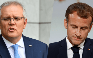 Scott Morrison Emanuelle Macron