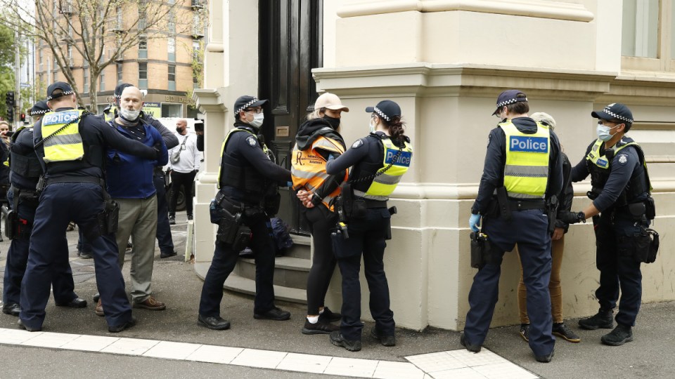 victoria virus protest