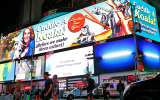 Dan Ilic's climate change billboards at Time Square in New York City.