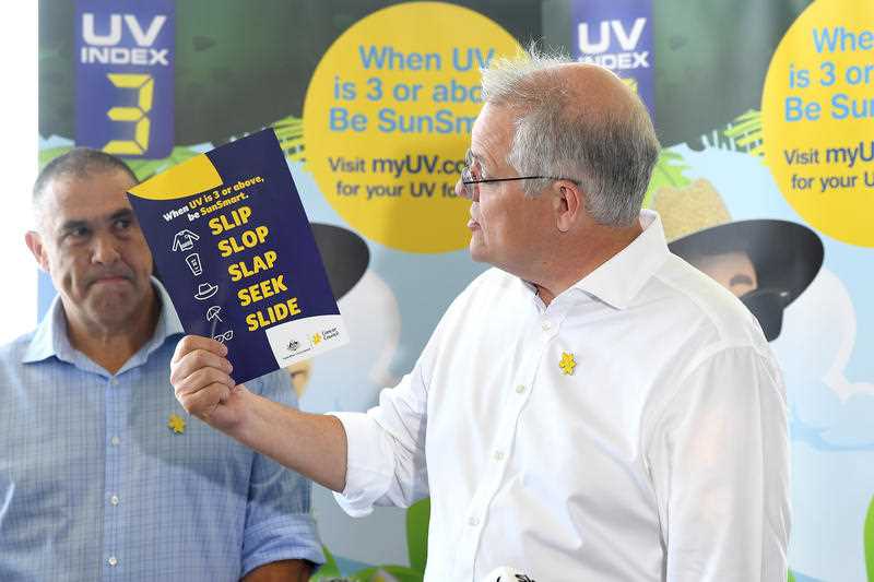 scott morrison sunscreen covid