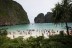 Tourists at Maya Bay in Thailand before its closure in 2018. It has reopened with restrictions. 