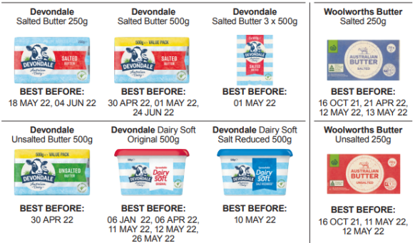 devondale butter recall