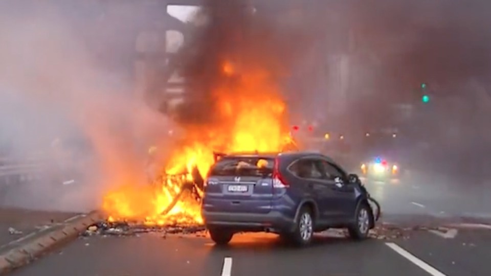 harbour bridge car crash
