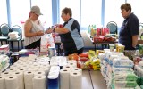 A flood aid hub was established in Weismans Ferry, just north of Sydney.