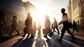 workers heading to the office
