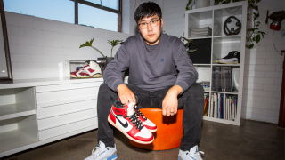 Michael Fan is part of a growing trend of collecting sneakers.