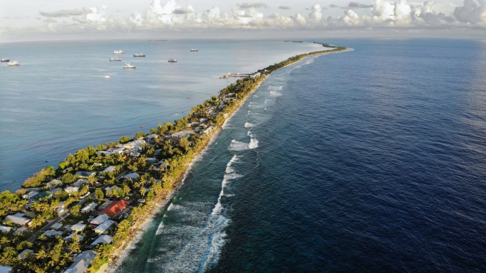 climate Tuvalu is one of several Pacific atoll nations that are at serious risk from rising sea levels.