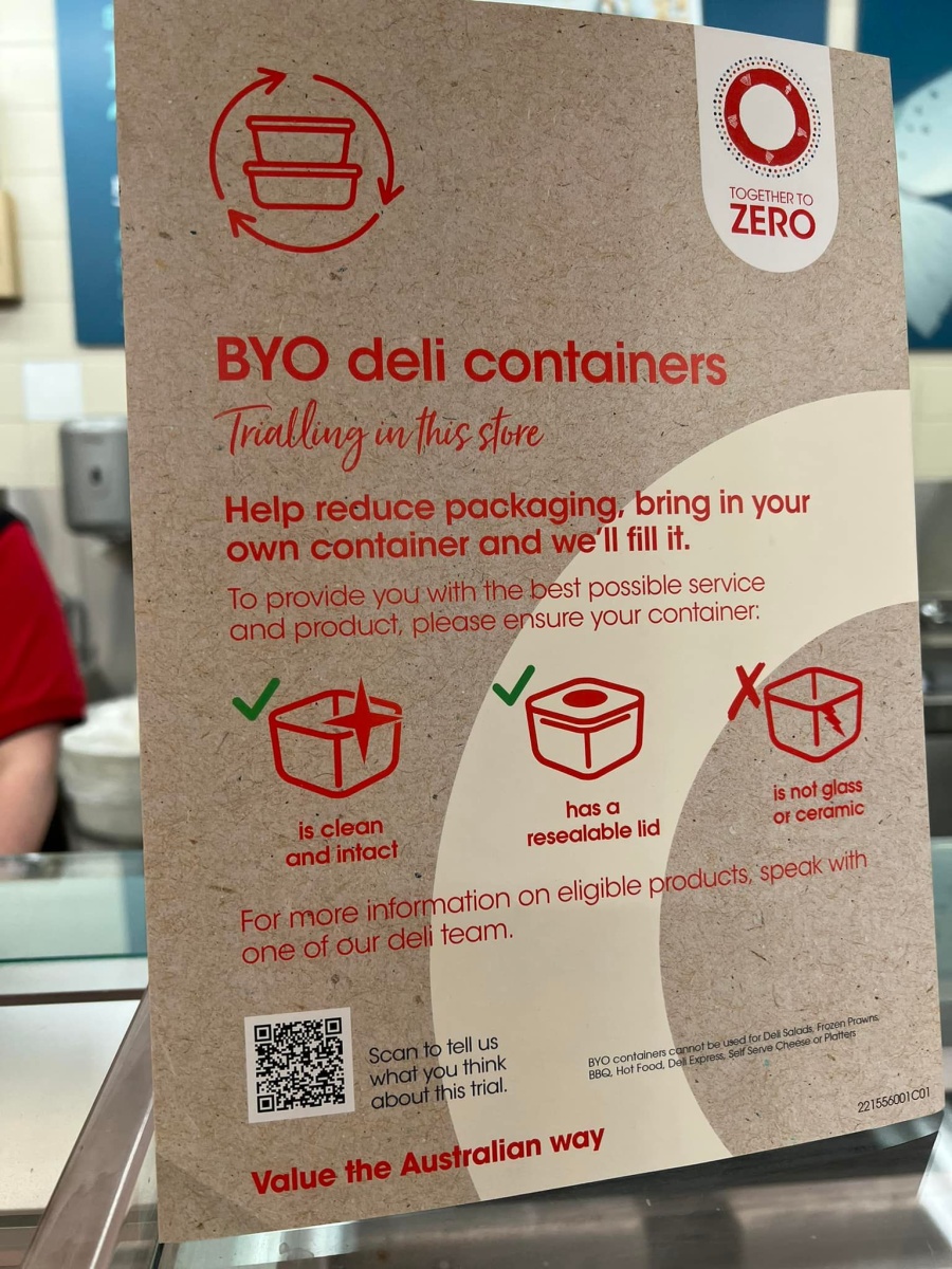Coles BYO container