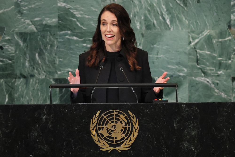 Pictured is New Zealand Prime Minister Jacinda Ardern