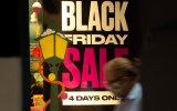 Pictured is a Black Friday sales sign