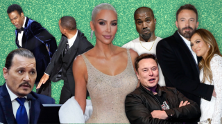 Pictured is Elon Musk, Kim Kardashian, Kanye West, Will Smith and Christ Rock
