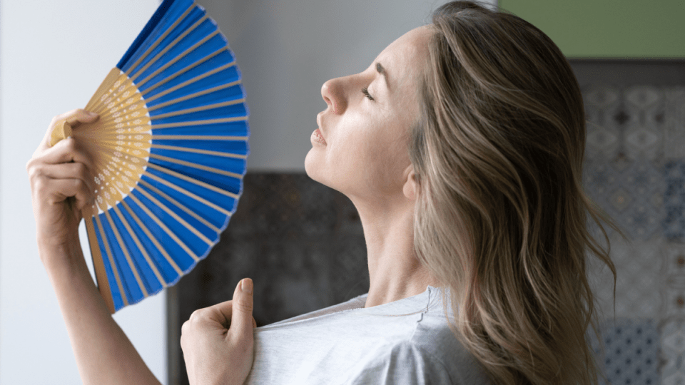Woman fanning