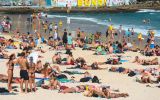 Pictured is Bondi Beach, which will be busy thanks to the upcoming hot weather