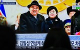Pictured is Kim Jong Un and his daughter, Kim Ju Ae