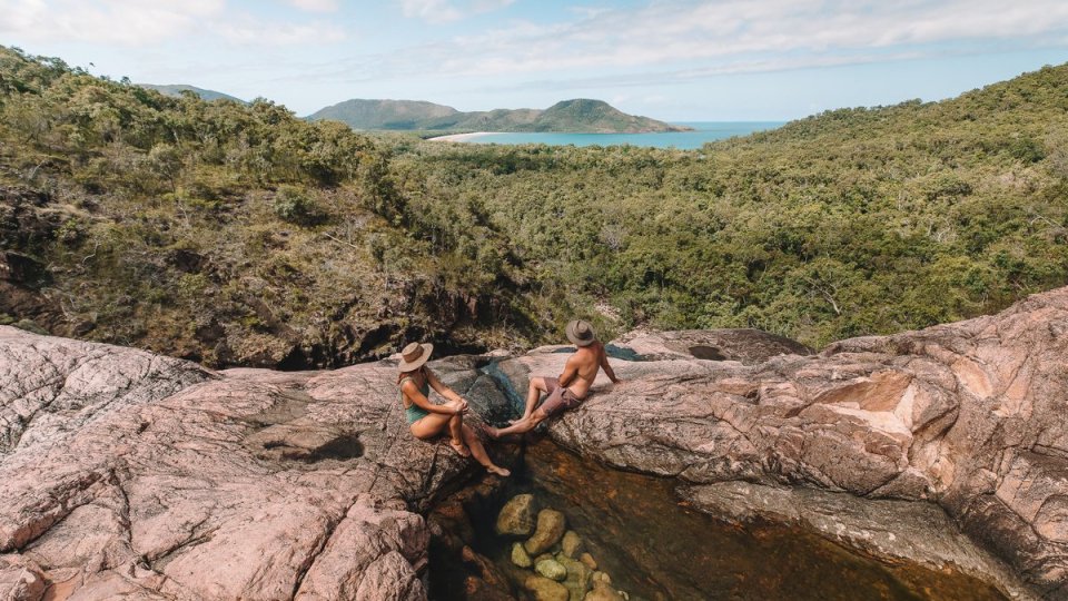 Views from atop Zoe Bay falls, Hinchinbrook Island