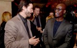 Pictured is Lance Reddick and Keanu Reeves