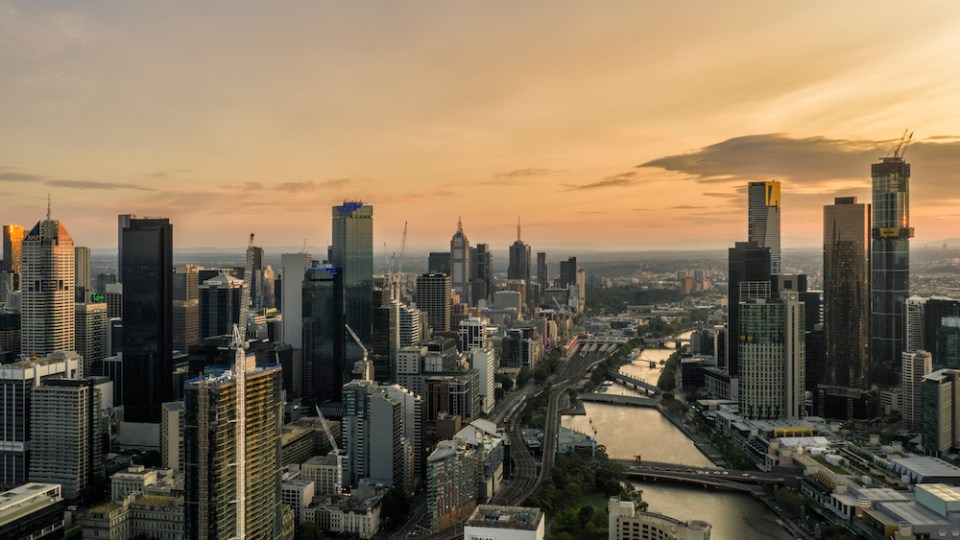 Pictured is Melbourne CBD