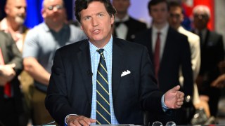 Pictured is Tucker Carlson