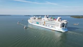 pictured is Royal Caribbean International’s Icon of the Seas cruise ship