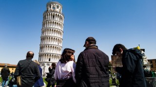 pictured is the Leaning Tower of Pisa
