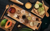 do-it-yourself scrub ingredients at Alchemy Bar at Six Senses Resort.