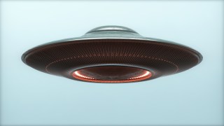 Unidentified flying object (UFO), illustration.