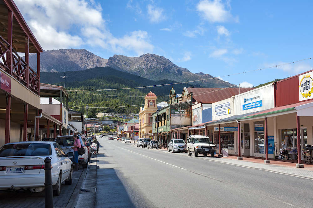 pictured is Queenstown the Small Tourism Town