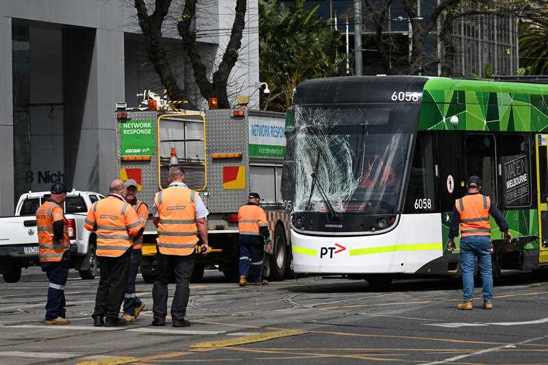Melbourne trams collide