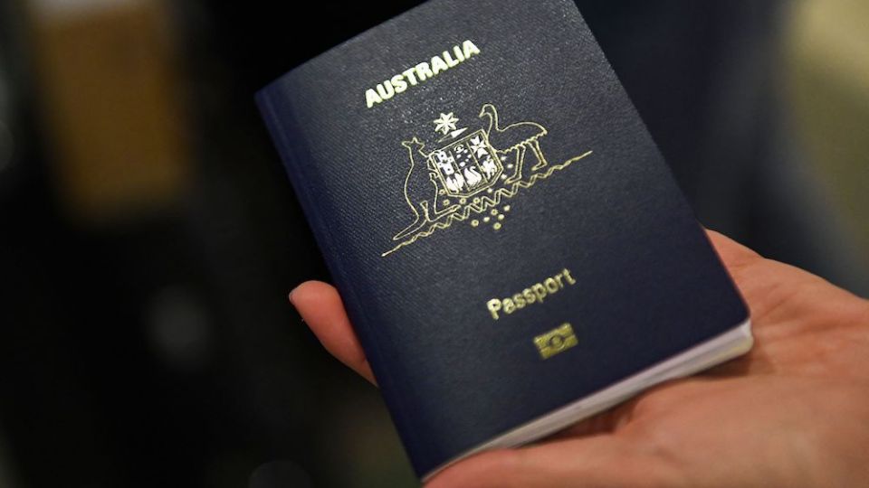 pictured is an Australian passport, to illustrate passport-free travel at the airport