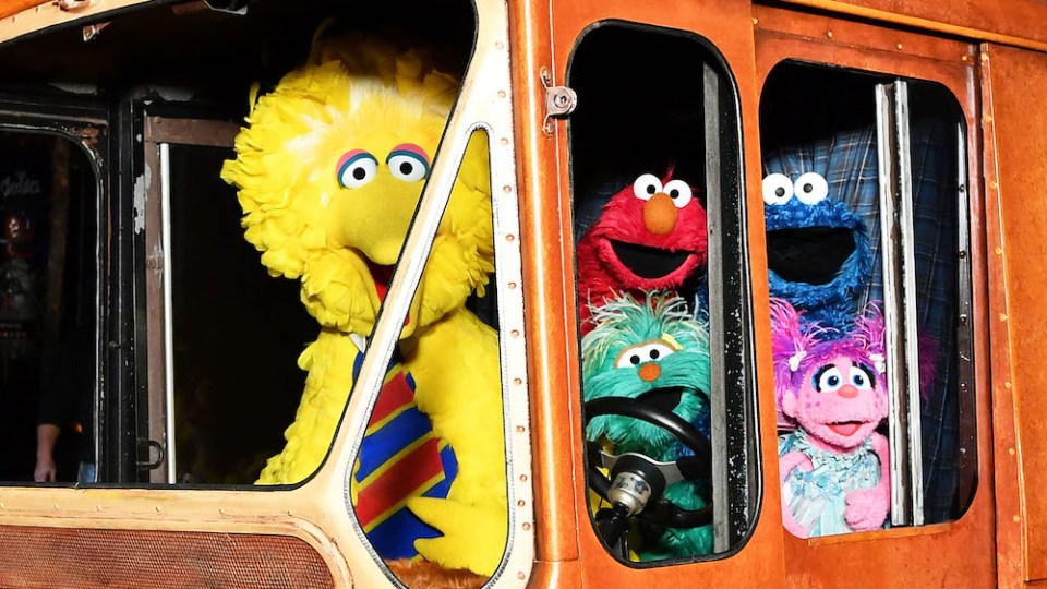 pictured is the cast of Sesame Street