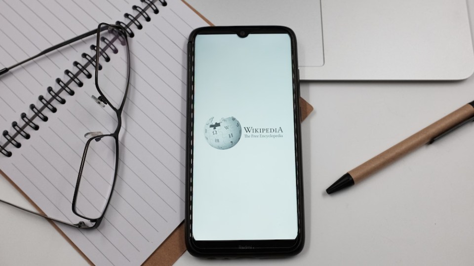 pictured is the Wikipedia logo