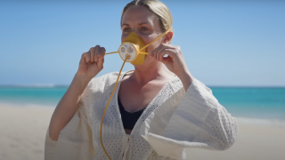 pictured is a clip from Qantas video