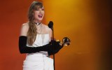 Taylor Swift accepts the Best Pop Vocal Album award for “Midnights” onstage during the 66th Grammy Awards