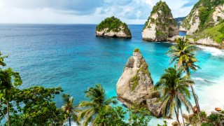 Diamond beach is one of most beautiful and pristine beach in Bali Indonesia
