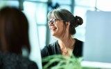 pictured is a woman in the workplace