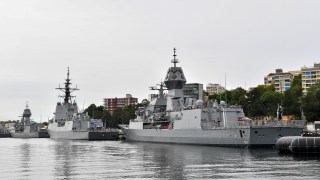 Navy warship fleet