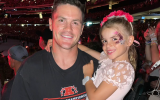 Pictured is Collingwood star and Swiftie dad Jack Crisp and his daughter Lilah