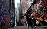 Pictured is Hosier Lane in Melbourne