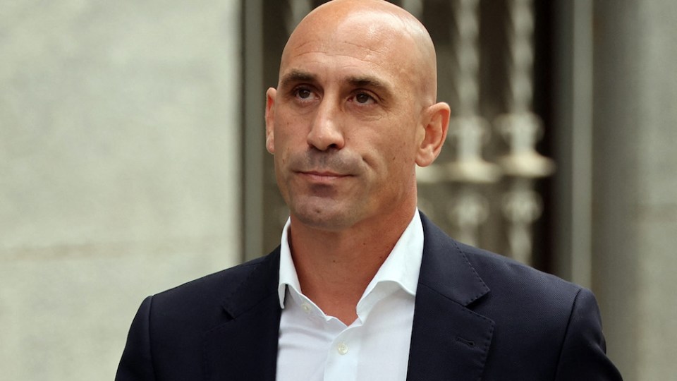 Former president of the Spanish football federation Luis Rubiales leaves the Audiencia Nacional court in Madrid on September 15, 2023. Five days after resigning as Spain's football chief, Luis Rubiales was due in court today on sexual assault charges over forcibly kissing women's World Cup player Jenni Hermoso. The 46-year-old has been summoned to Madrid's Audiencia Nacional court at midday (1000 GMT) where he will appear before Judge Francisco de Jorge who is heading up the investigation. (Photo by Thomas COEX / AFP) (Photo by THOMAS COEX/AFP via Getty Images)