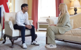 pictured is Rishi Sunak in his Addidas Sambas
