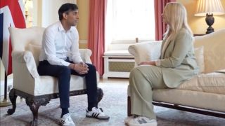 pictured is Rishi Sunak in his Addidas Sambas