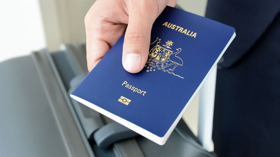 pictured is an Australian passport