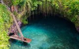 pictured is the To Sua Ocean Trench in Samoa