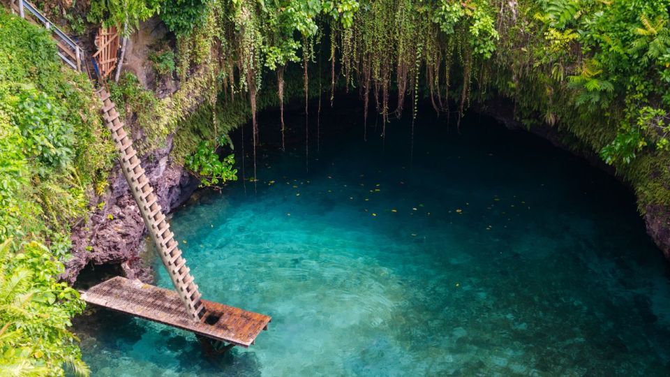 pictured is the To Sua Ocean Trench in Samoa