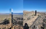 pictured is the monolith that appeared in Las Vegas.